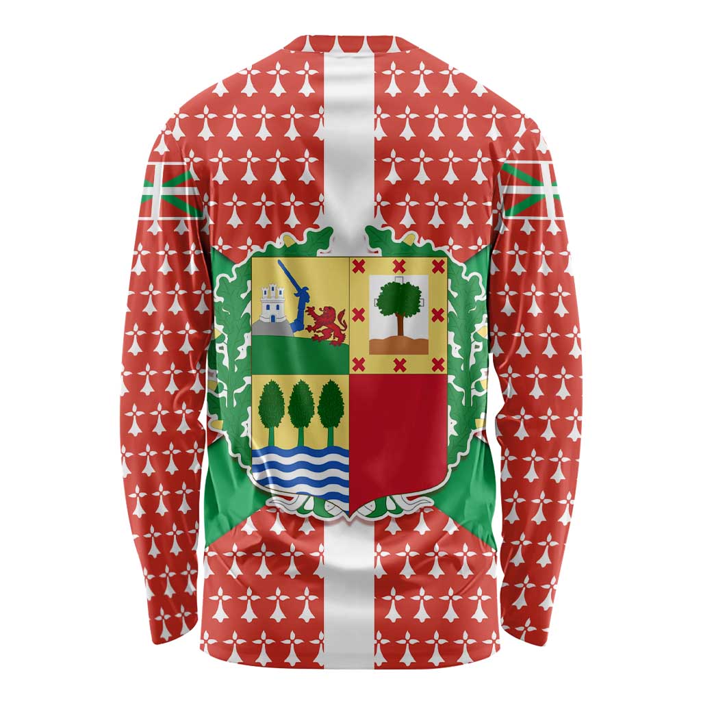 Basque Country Flag Long Sleeve Shirt Autonomous Community of Spain - Wonder Print Shop