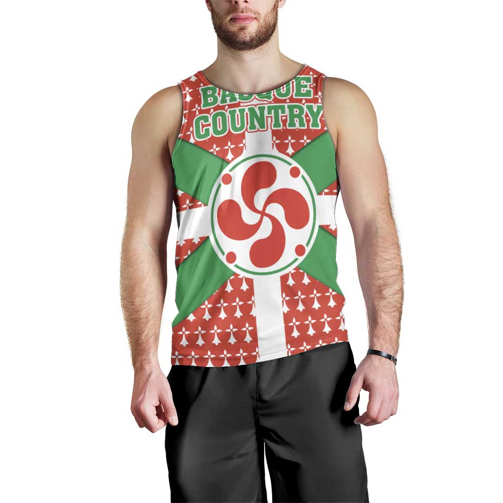 Basque Country Flag Men Tank Top Autonomous Community of Spain - Wonder Print Shop