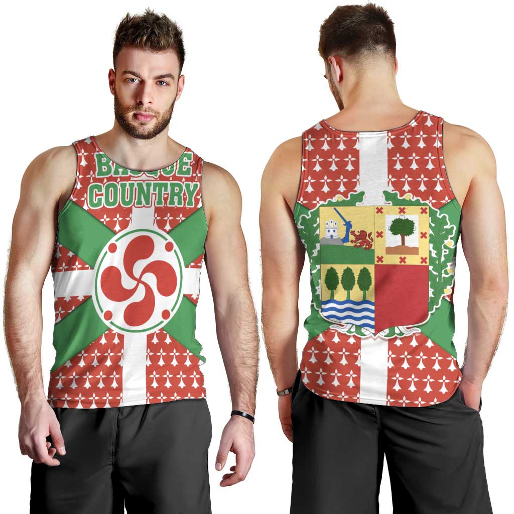 Basque Country Flag Men Tank Top Autonomous Community of Spain - Wonder Print Shop