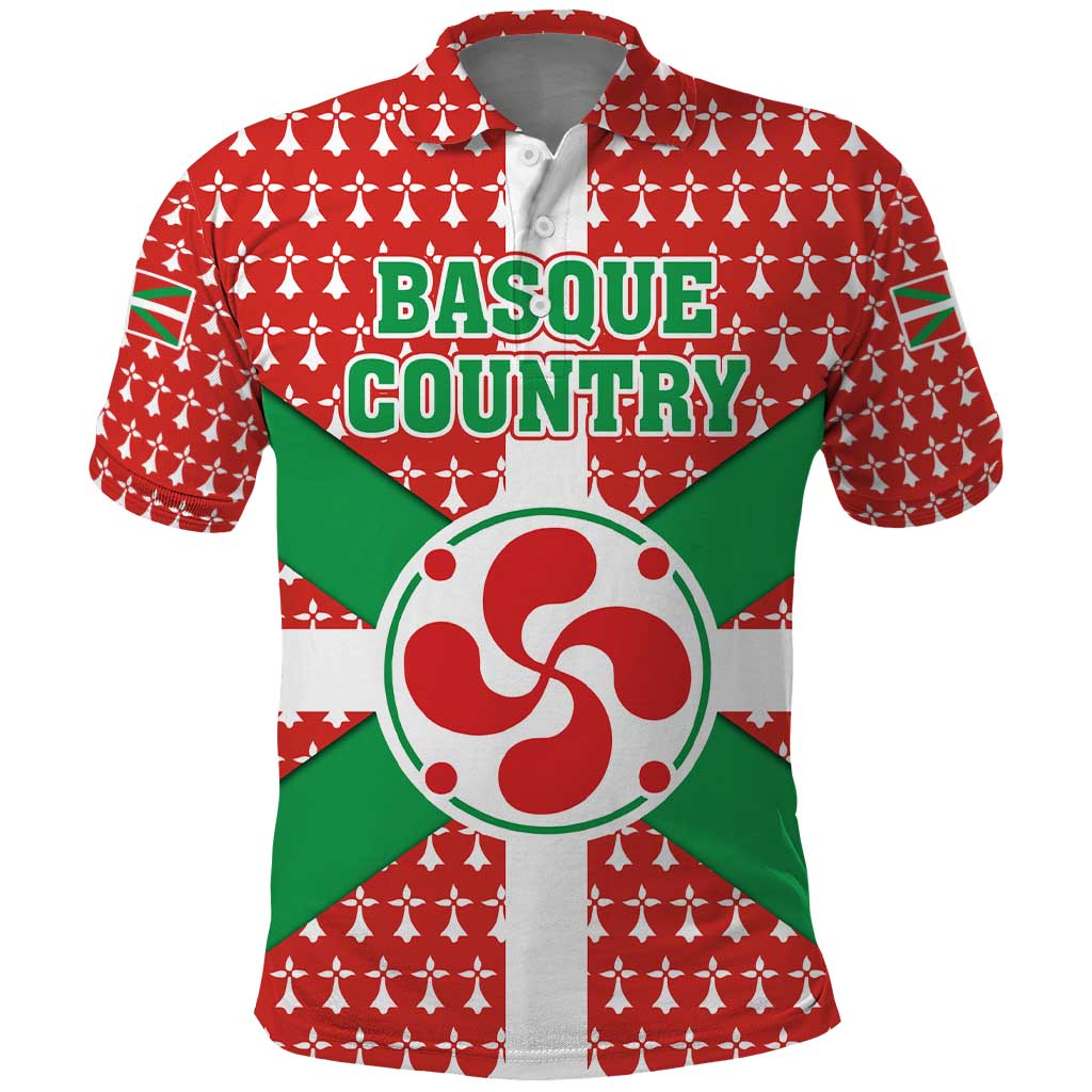 Basque Country Flag Polo Shirt Autonomous Community of Spain - Wonder Print Shop