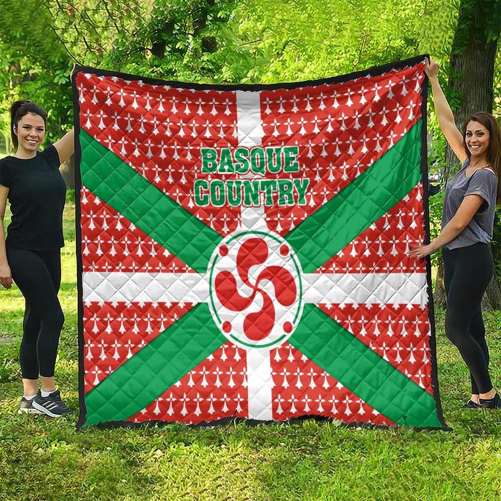 Basque Country Flag Quilt Autonomous Community of Spain - Wonder Print Shop