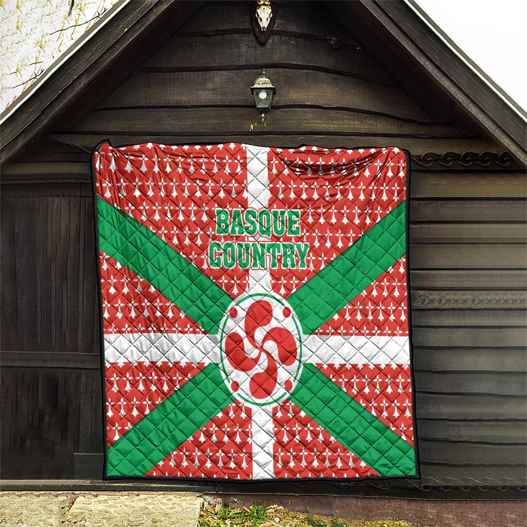 Basque Country Flag Quilt Autonomous Community of Spain - Wonder Print Shop