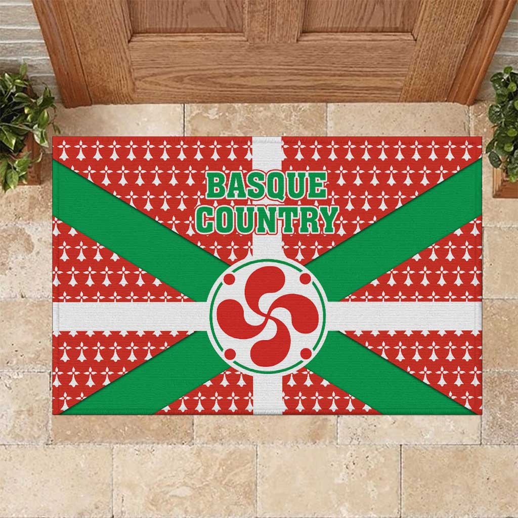 Basque Country Flag Rubber Doormat Autonomous Community of Spain - Wonder Print Shop