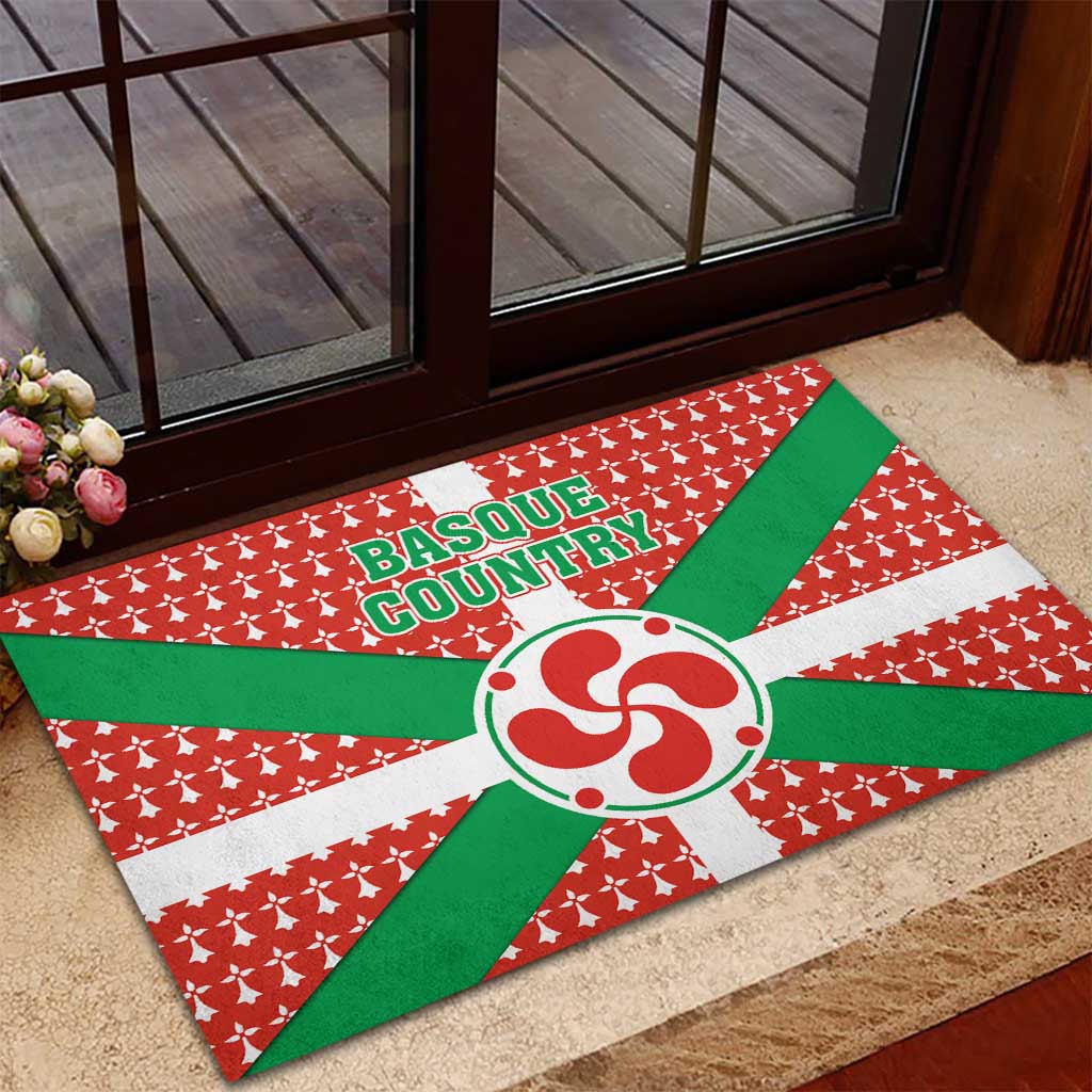 Basque Country Flag Rubber Doormat Autonomous Community of Spain - Wonder Print Shop