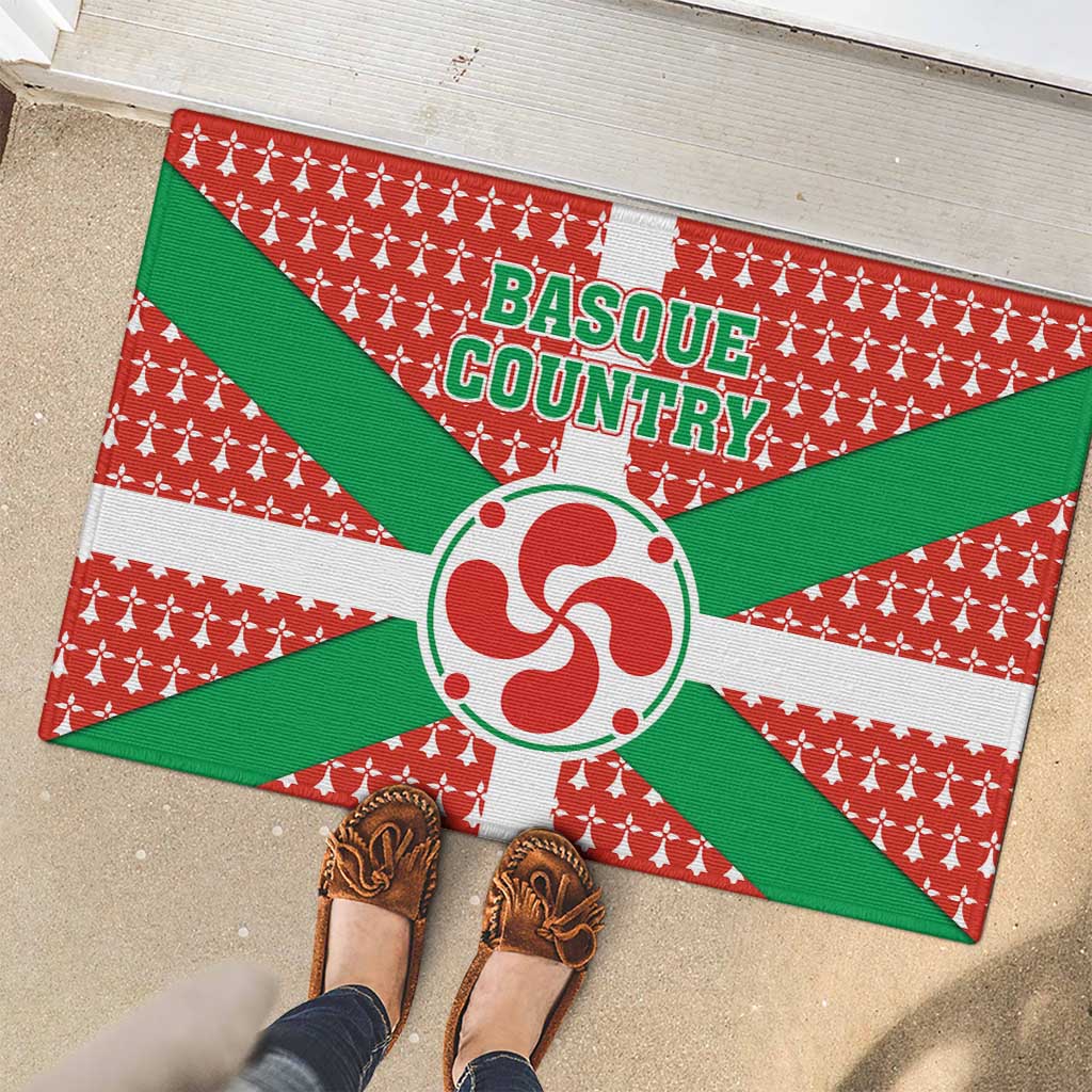 Basque Country Flag Rubber Doormat Autonomous Community of Spain - Wonder Print Shop