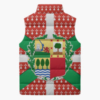 Basque Country Flag Sleeveless Puffer Jacket Autonomous Community of Spain - Wonder Print Shop