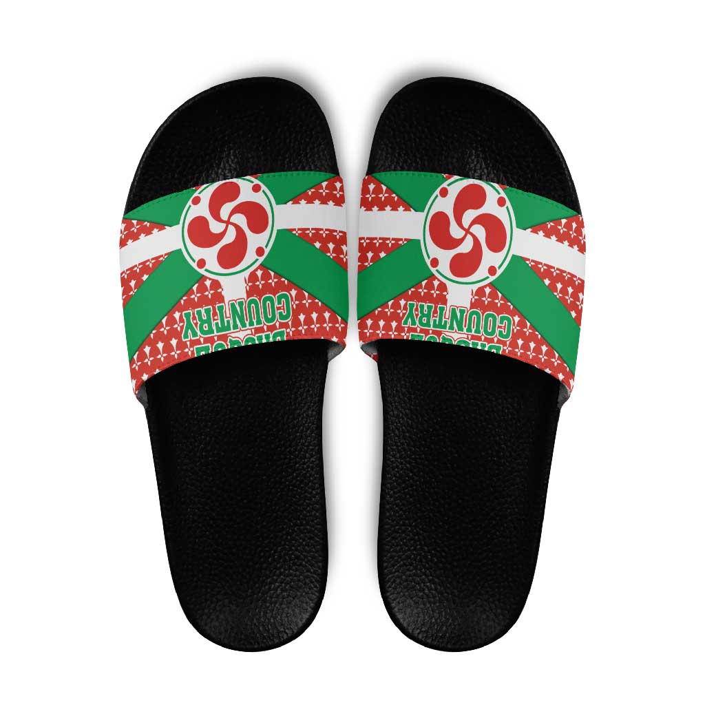 Basque Country Flag Slide Sandals Autonomous Community of Spain - Wonder Print Shop