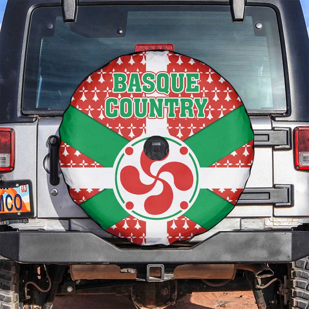 Basque Country Flag Spare Tire Cover Autonomous Community of Spain - Wonder Print Shop