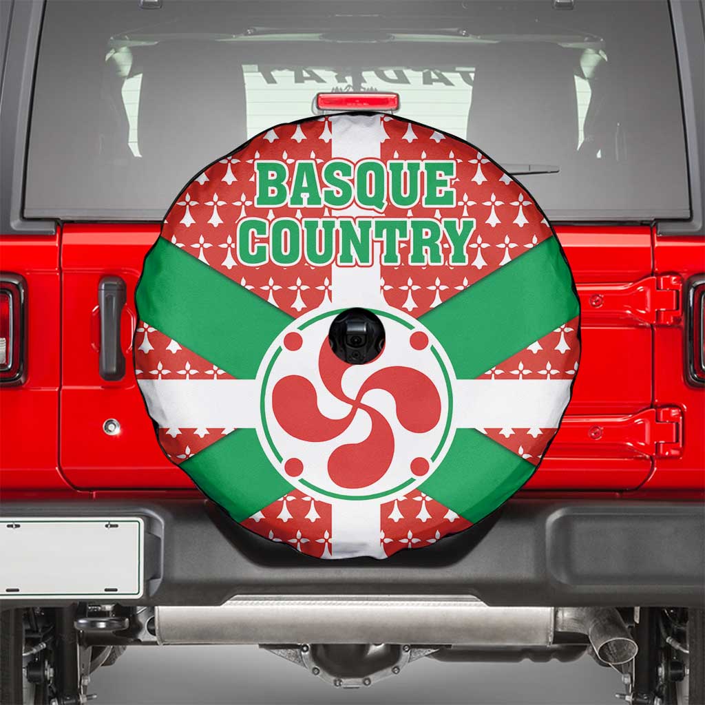 Basque Country Flag Spare Tire Cover Autonomous Community of Spain - Wonder Print Shop