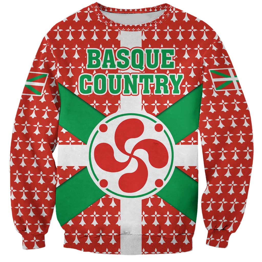 Basque Country Flag Sweatshirt Autonomous Community of Spain - Wonder Print Shop