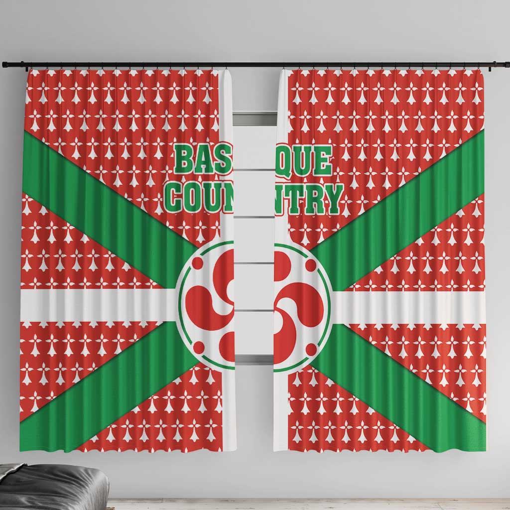 Basque Country Flag Window Curtain Autonomous Community of Spain - Wonder Print Shop