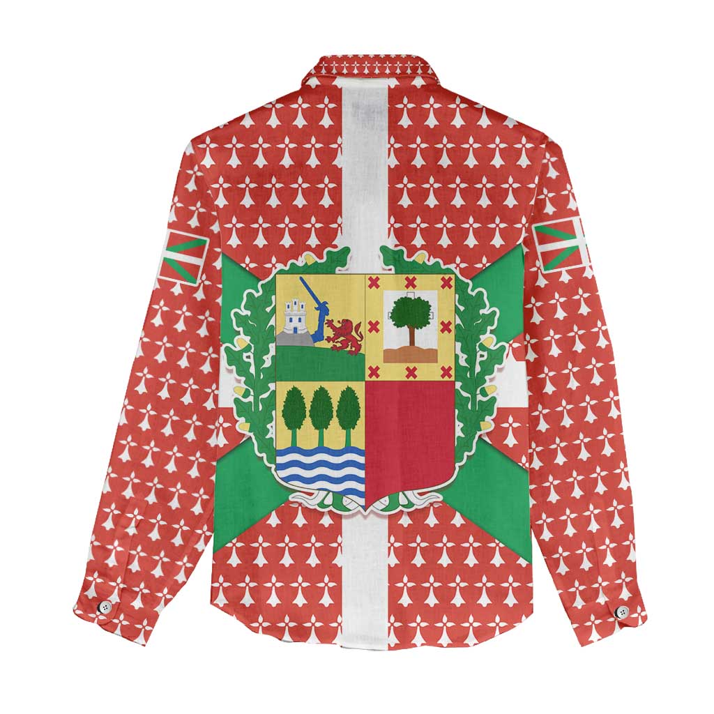 Basque Country Flag Women Casual Shirt Autonomous Community of Spain - Wonder Print Shop