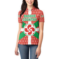 Basque Country Flag Women Polo Shirt Autonomous Community of Spain - Wonder Print Shop