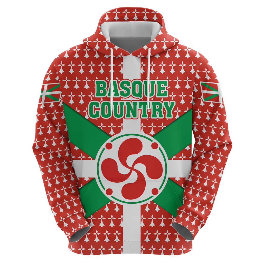 Basque Country Flag Zip Hoodie Autonomous Community of Spain - Wonder Print Shop