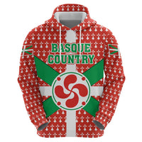 Basque Country Flag Zip Hoodie Autonomous Community of Spain - Wonder Print Shop