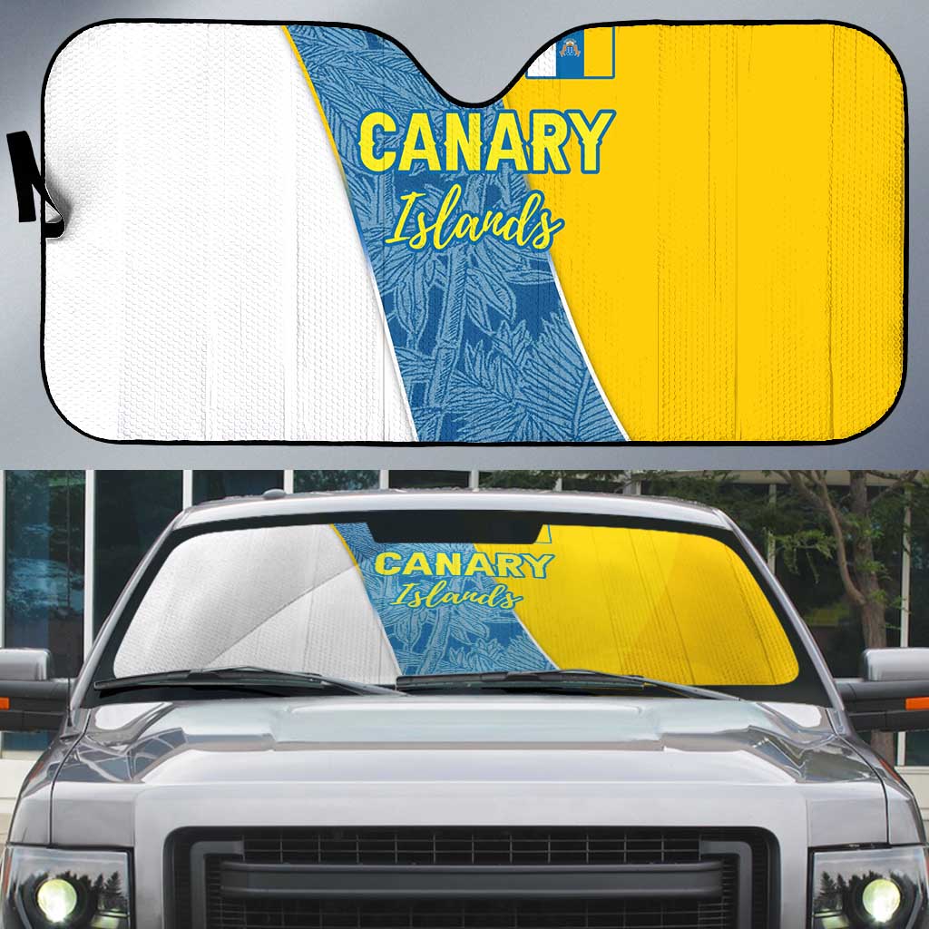 Canary Islands Flag Auto Sun Shade Autonomous Community of Spain - Wonder Print Shop