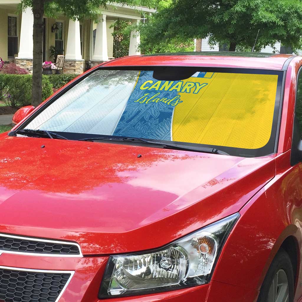 Canary Islands Flag Auto Sun Shade Autonomous Community of Spain - Wonder Print Shop