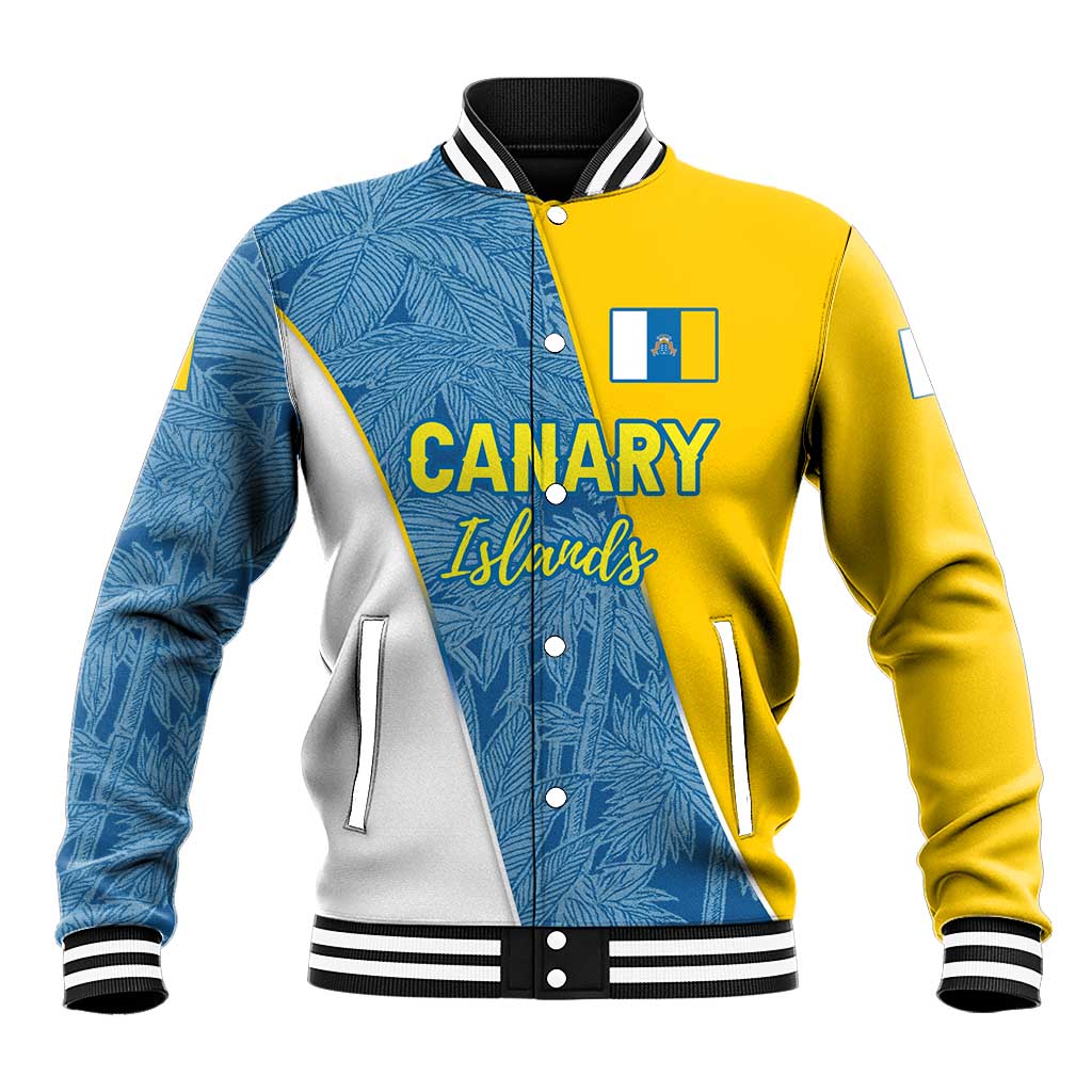 Canary Islands Flag Baseball Jacket Autonomous Community of Spain - Wonder Print Shop