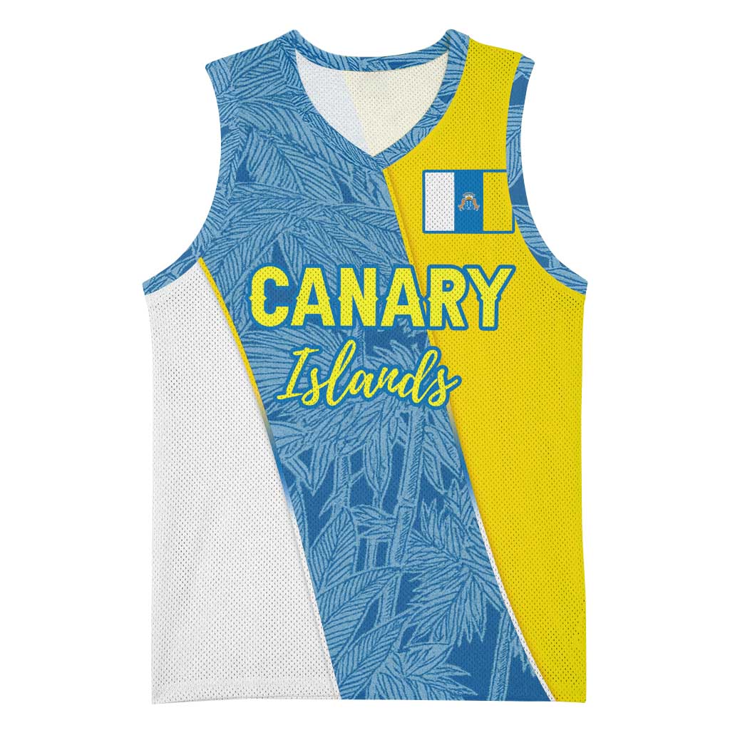 Canary Islands Flag Basketball Jersey Autonomous Community of Spain - Wonder Print Shop