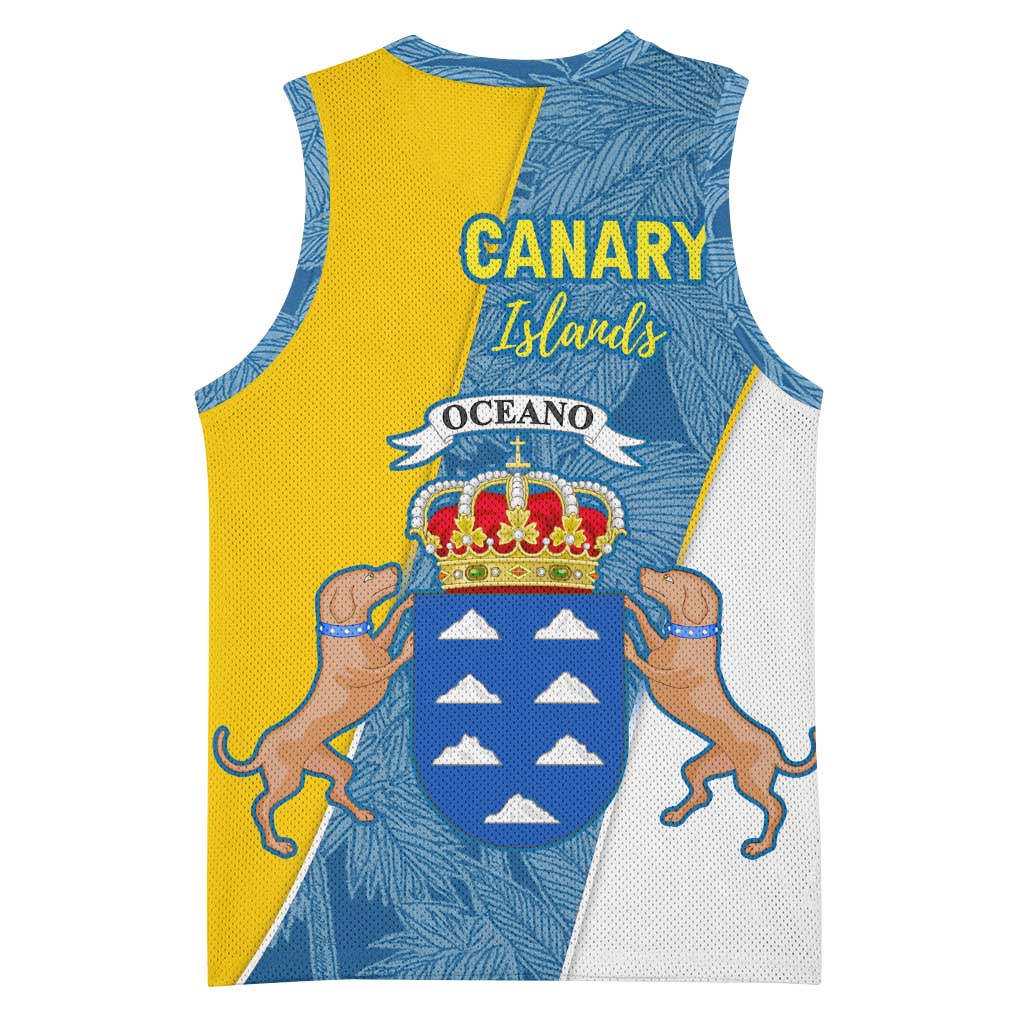 Canary Islands Flag Basketball Jersey Autonomous Community of Spain - Wonder Print Shop