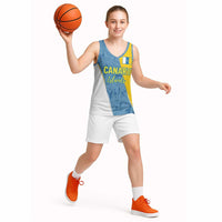 Canary Islands Flag Basketball Jersey Autonomous Community of Spain - Wonder Print Shop