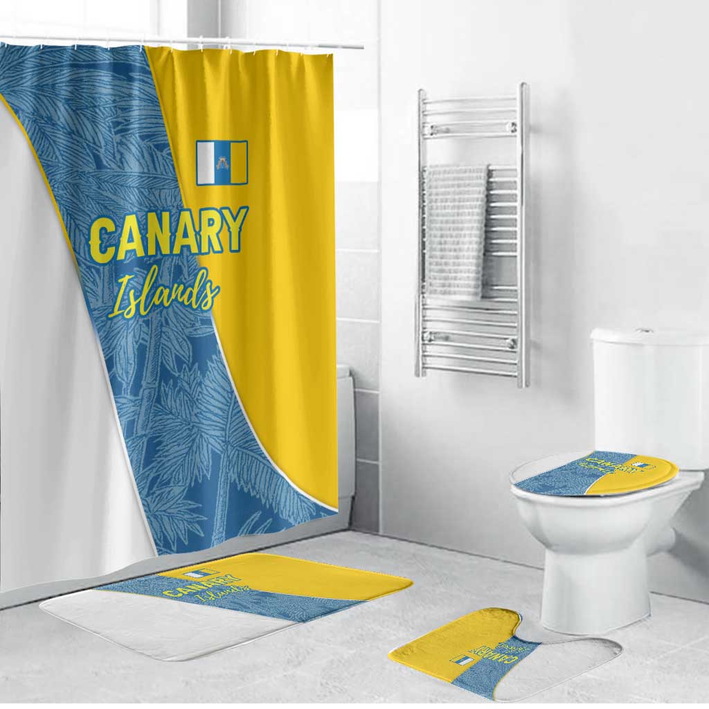 Canary Islands Flag Bathroom Set Autonomous Community of Spain - Wonder Print Shop