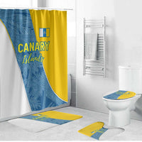 Canary Islands Flag Bathroom Set Autonomous Community of Spain - Wonder Print Shop