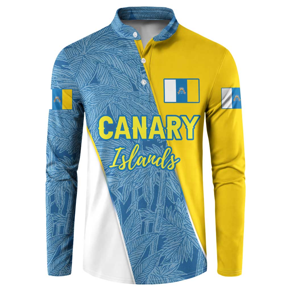 Canary Islands Flag Button Sweatshirt Autonomous Community of Spain - Wonder Print Shop