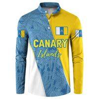 Canary Islands Flag Button Sweatshirt Autonomous Community of Spain - Wonder Print Shop