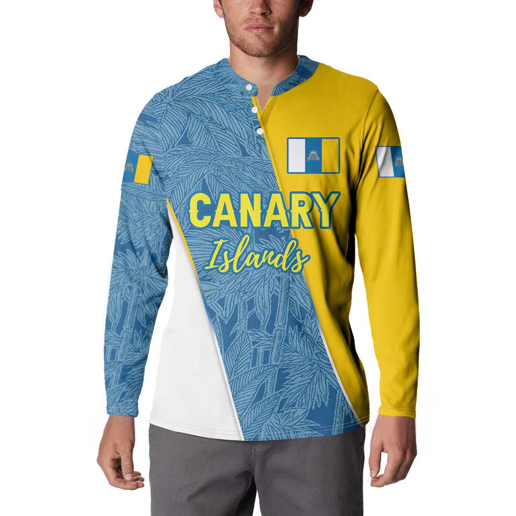 Canary Islands Flag Button Sweatshirt Autonomous Community of Spain - Wonder Print Shop