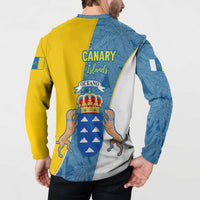 Canary Islands Flag Button Sweatshirt Autonomous Community of Spain - Wonder Print Shop