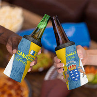 Canary Islands Flag 4 in 1 Can Cooler Tumbler Autonomous Community of Spain - Wonder Print Shop
