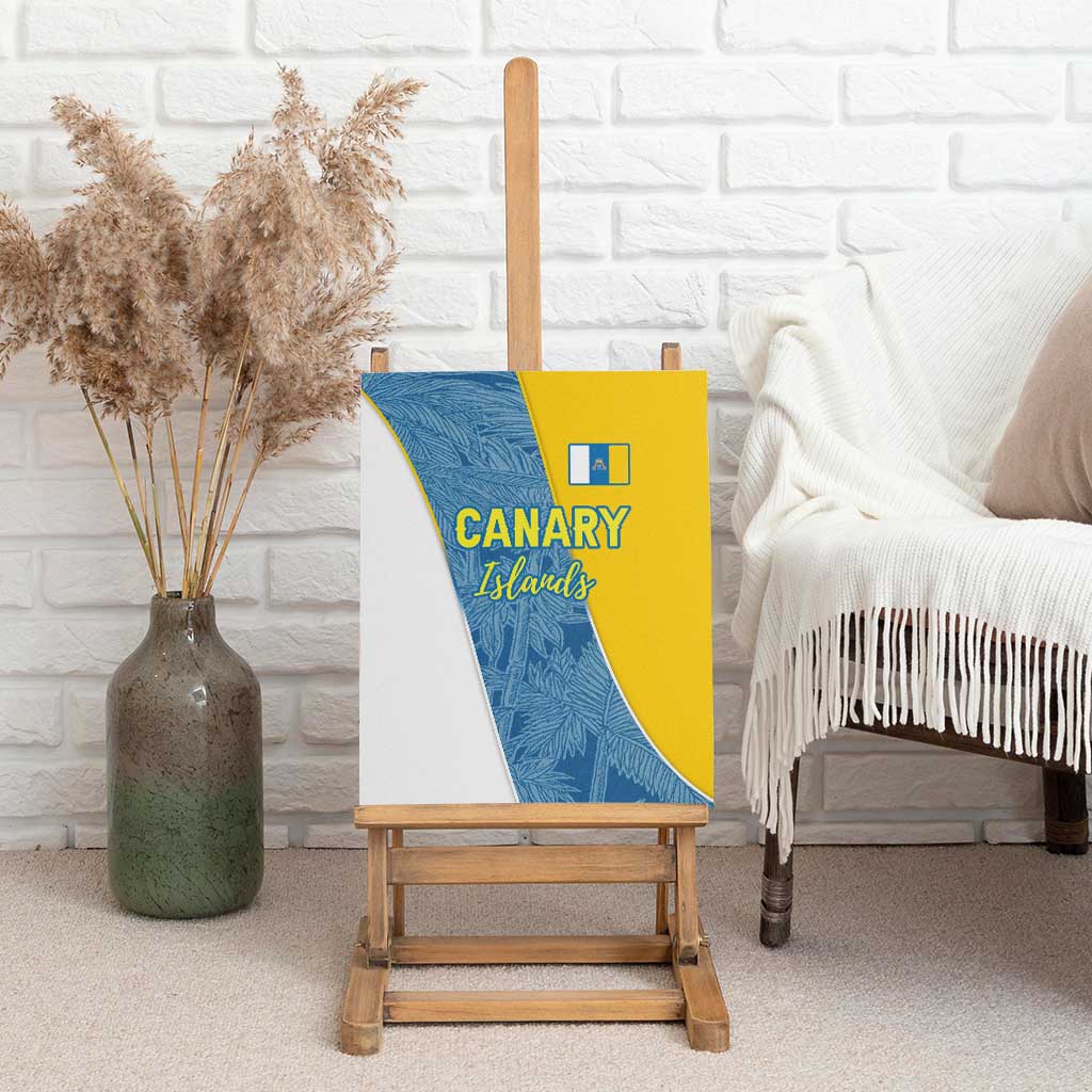 Canary Islands Flag Canvas Wall Art Autonomous Community of Spain - Wonder Print Shop