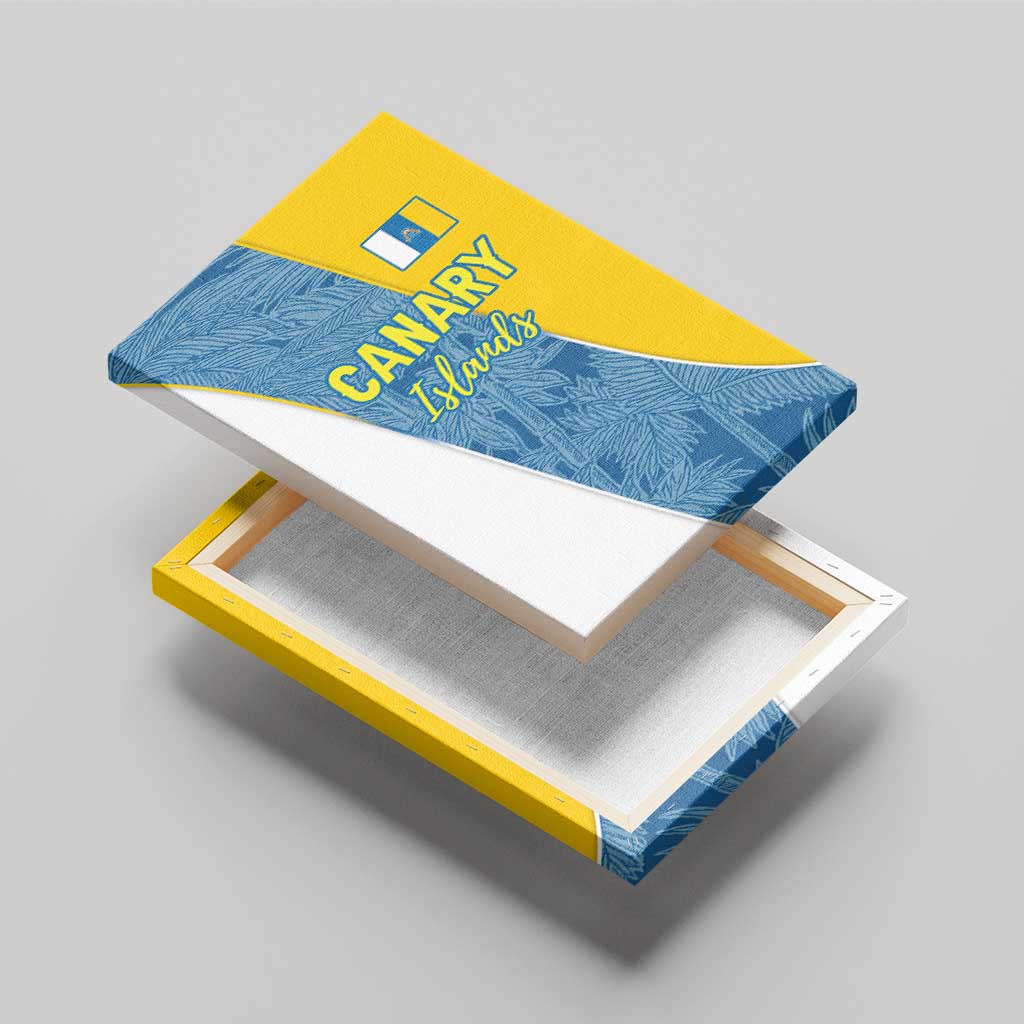 Canary Islands Flag Canvas Wall Art Autonomous Community of Spain - Wonder Print Shop