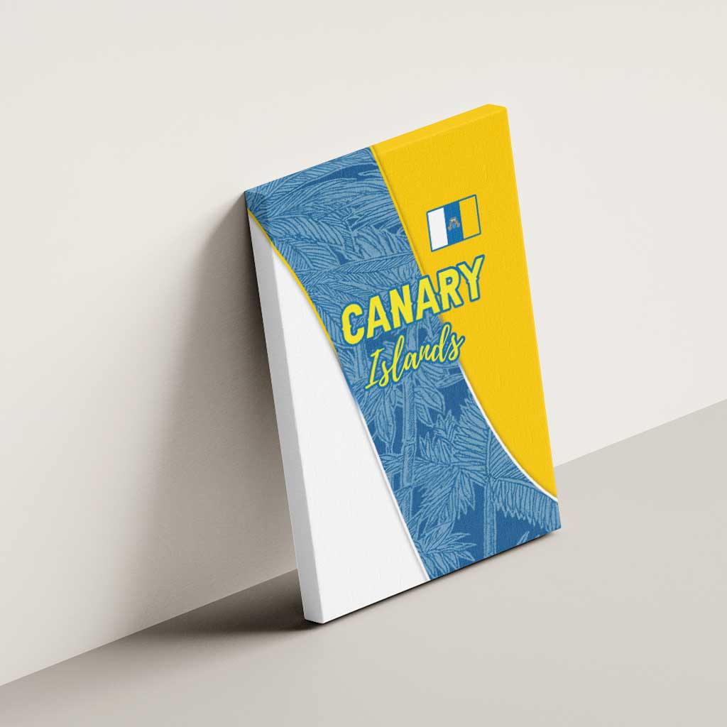 Canary Islands Flag Canvas Wall Art Autonomous Community of Spain - Wonder Print Shop