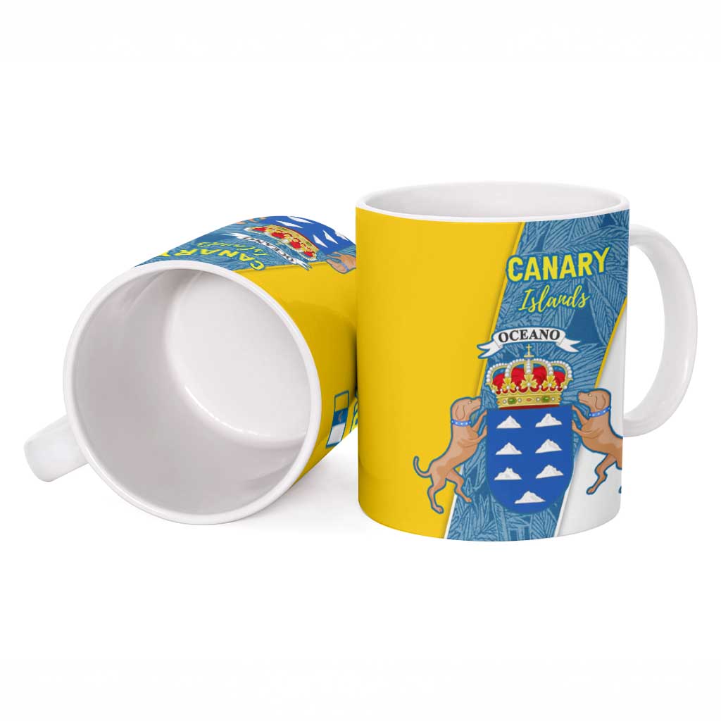 Canary Islands Flag Ceramic Mug Autonomous Community of Spain - Wonder Print Shop