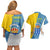 Canary Islands Flag Couples Matching Off Shoulder Short Dress and Hawaiian Shirt Autonomous Community of Spain - Wonder Print Shop