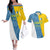Canary Islands Flag Couples Matching Off The Shoulder Long Sleeve Dress and Hawaiian Shirt Autonomous Community of Spain - Wonder Print Shop