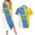 Canary Islands Flag Couples Matching Summer Maxi Dress and Hawaiian Shirt Autonomous Community of Spain - Wonder Print Shop