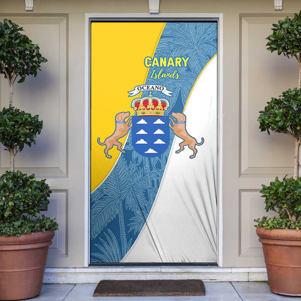 Canary Islands Flag Door Cover Autonomous Community of Spain - Wonder Print Shop