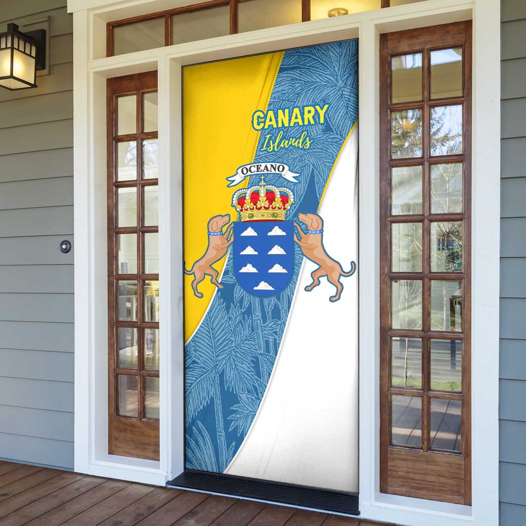 Canary Islands Flag Door Cover Autonomous Community of Spain - Wonder Print Shop