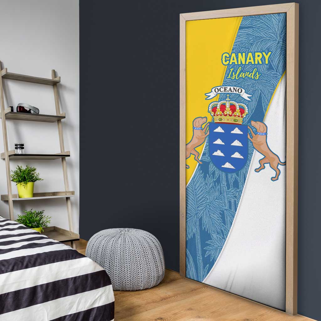 Canary Islands Flag Door Cover Autonomous Community of Spain - Wonder Print Shop