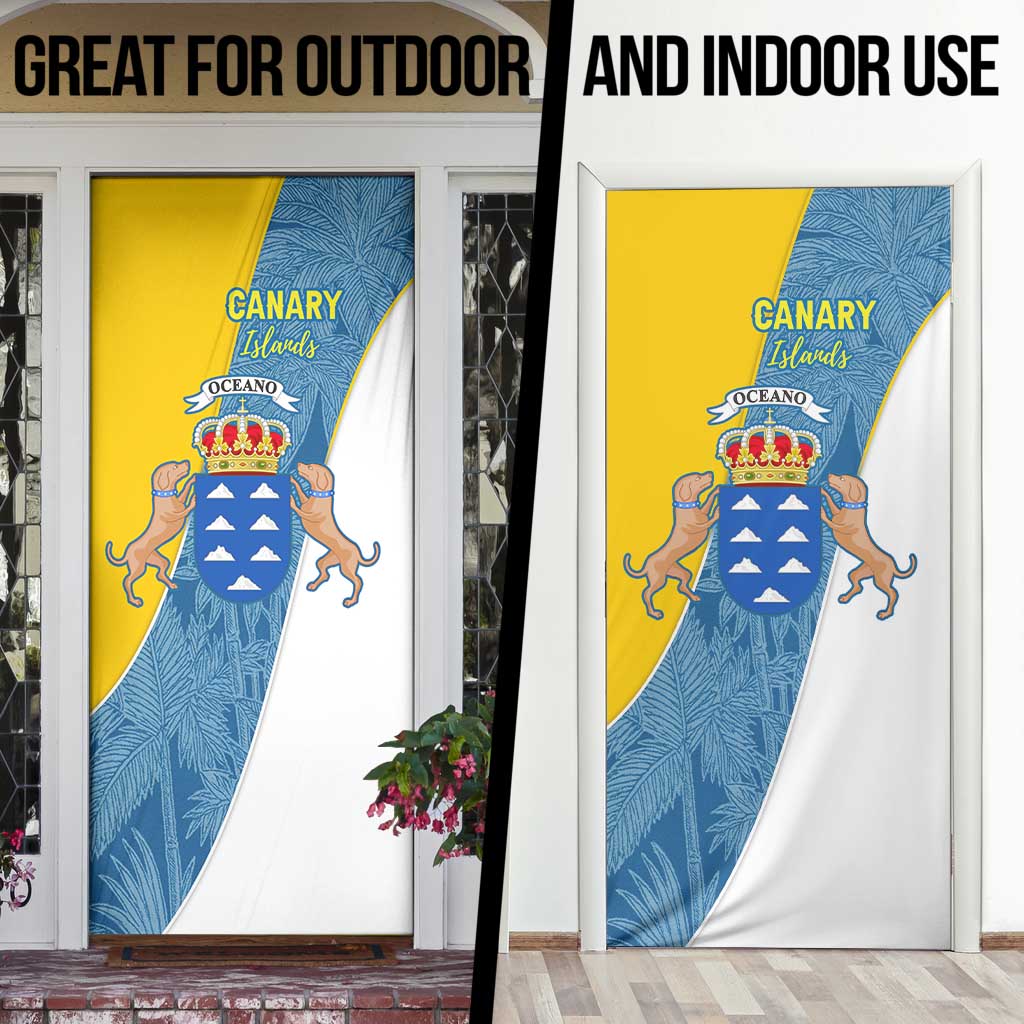 Canary Islands Flag Door Cover Autonomous Community of Spain - Wonder Print Shop