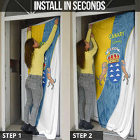 Canary Islands Flag Door Cover Autonomous Community of Spain - Wonder Print Shop