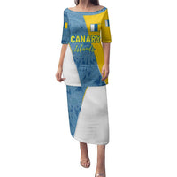 Canary Islands Flag Family Matching Puletasi and Hawaiian Shirt Autonomous Community of Spain - Wonder Print Shop