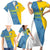 Canary Islands Flag Family Matching Short Sleeve Bodycon Dress and Hawaiian Shirt Autonomous Community of Spain - Wonder Print Shop