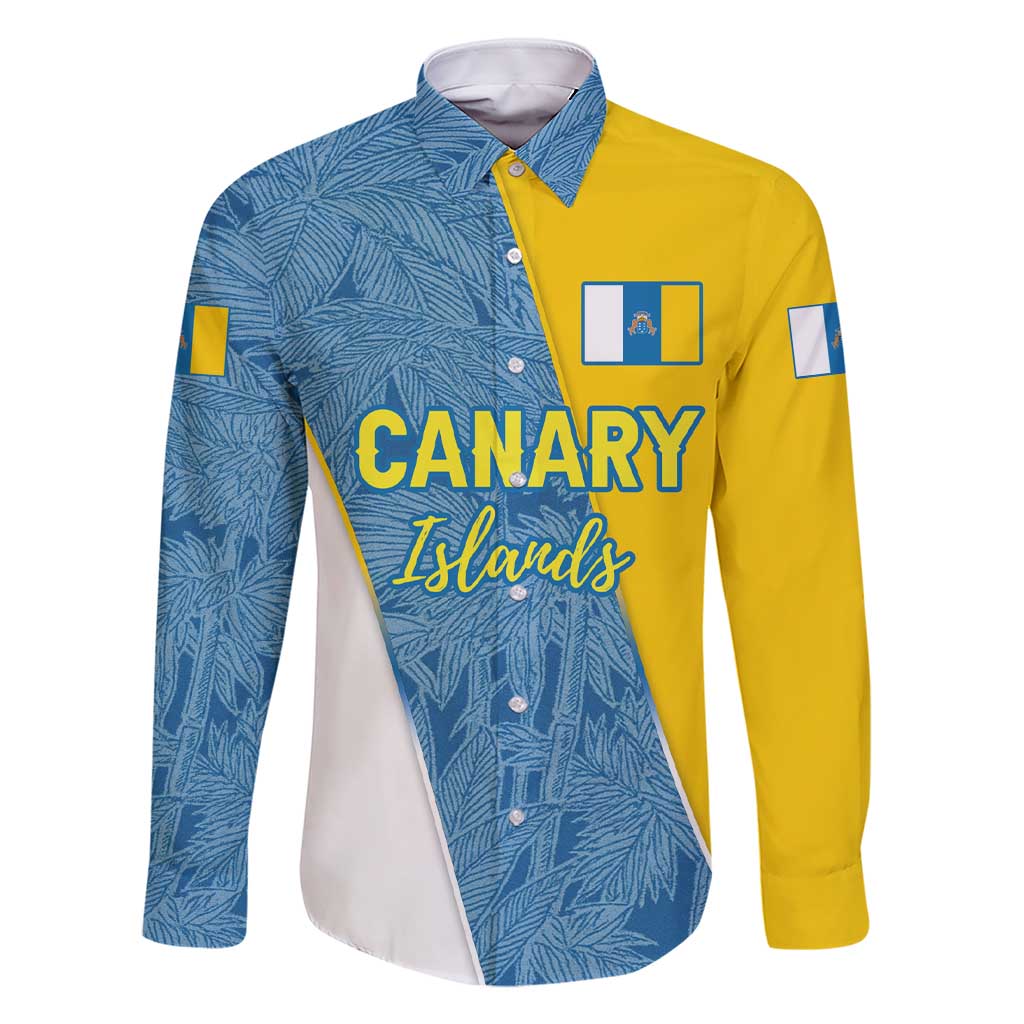 Canary Islands Flag Family Matching Short Sleeve Bodycon Dress and Hawaiian Shirt Autonomous Community of Spain - Wonder Print Shop