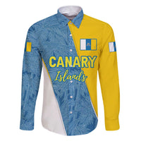 Canary Islands Flag Family Matching Short Sleeve Bodycon Dress and Hawaiian Shirt Autonomous Community of Spain - Wonder Print Shop