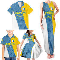 Canary Islands Flag Family Matching Tank Maxi Dress and Hawaiian Shirt Autonomous Community of Spain - Wonder Print Shop