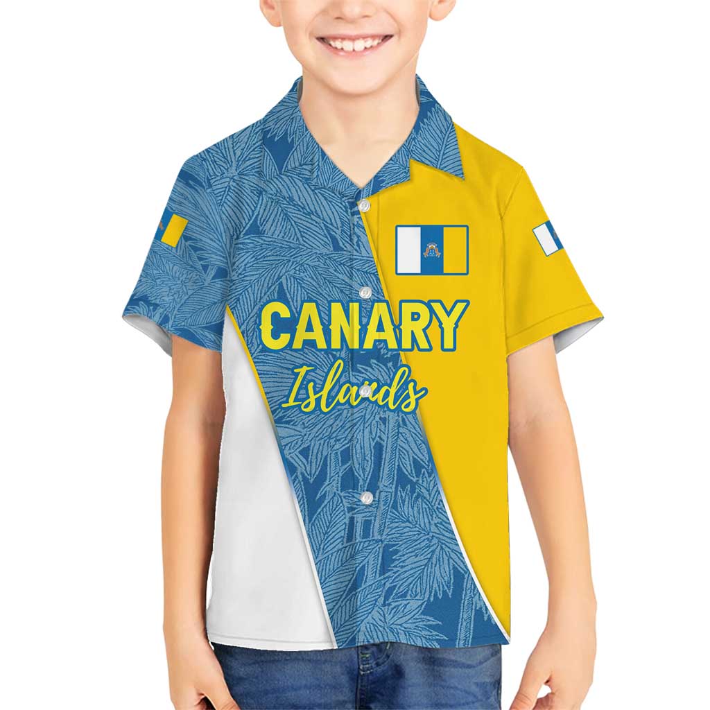Canary Islands Flag Family Matching Tank Maxi Dress and Hawaiian Shirt Autonomous Community of Spain - Wonder Print Shop